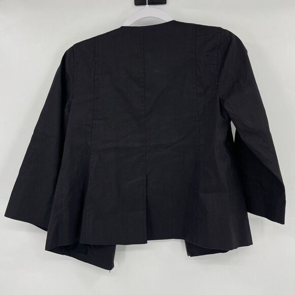 Eileen Fisher Jacket Women's PP Silk Blend Double-Petite Round Long Sleeve - Picture 7 of 11